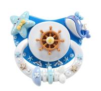 CutiePlusU Adult-Size Pacifier Dummy for Adults DIY Handmade Large Shield - Blue I am Captain