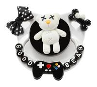 CutiePlusU Adult-Size Pacifier Dummy for Adults DIY Handmade Large Shield - White Good Bear