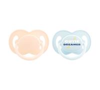 CutiePlusU BPA Free Adult Pacifier, 2 Pack Big Shield Silicone Soother for Stress Relief & Relaxation - Blue+Pink Cutie Dreamer