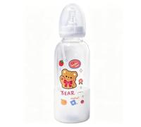 CutiePlusU Glass Feeding Bottle Cute Printed Bear 13.5Oz/400ML