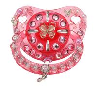 CutiePlusU Large Size Pacifier Big Shield Crystal Soother Pink