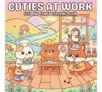 Cuties at Work: Coloring Book for Adults and Teens Featuring Cute Animal Workers Friends for Relaxation
