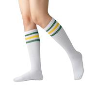 Cutiland White Red 3 Striped Boot Socks,Long Striped Tube Stockings,Knee High Socks,Thigh High Socks,White Knee High Socks,Long White Socks,Knee High Socks Girls,White Thigh High Socks,Long Thigh High Socks