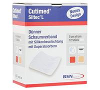 Cutimed Siltec L Foam Coverage 5 x 6 cm Dowel Smooth