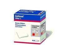 Cutimed Siltec L Foam Dressing, 10 x 10 cm, Thin Soft Adhesion