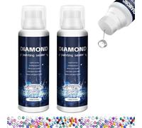 Cutiolly Diamond Painting Sealer,2pcs Diamond Painting Glue,Diamond Art Sealer,Diamond Painting Accessories,5D Diamond-Painting Art Glue with Sponge Head,for Fixing
