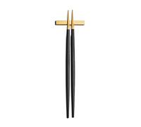 Cutipol GOA black/gold chopsticks with holder 1 piece, Professional anthorization Brand (black gold)