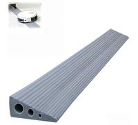 CUTIS Door Threshold Ramp 100 x 8 x 3 cm Wheelchair Slope PVC Natural Rubber Threshold Ramp Threshold Ramp Threshold for Wheelchair Walker Suction Robot Pram (Grey)