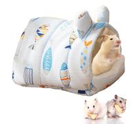 CutitiUU 19 * 19CM Guinea Pig Bed,Warm Guinea Pig Bed,Cave Hamster House Hideout,Cave Cozy Large Hamster Small Animal Beds Hideout with Removable Pad for Hamsters,Rabbit,Chinchilla (Fish)