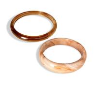 CutitiUU 2 PCS Acrylic Resin Bracelet for Women,Cinnamon + Amber,Non-Allergic Resin Bangle,Retro Acetate Bracelet,Stylish and Elegant Handcrafted Accessory for All Occasions,Non-Fading