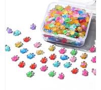 CutitiUU 200 Pieces Tiny Turtles for Crafts Luminous Mini Resin Turtles,200pcs Mini Glow-in-the-Dark Turtle + Storage Case,Luminous Resin Animals,Cute Tiny Animals for Crafts