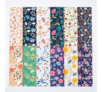 CutitiUU 24 Sheets Floral Scrapbook Paper,Papers Colorful 6×6”Floral Craft Paper for Scrapbooking, Card Making,Photo Albums,Junk Journal,Decoupage,Decoupage and DIY Projects (Flowers)