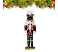 CutitiUU 25 Christmas Red Nutcracker Drum Soldier,Premium Wood Puppet Nutcracker,Nutcracker Ornament,Christmas Decoration Ornament,Christmas Nutcracker Soldier,Traditional Xmas Decoration