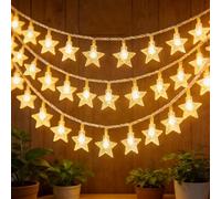 CutitiUU 3.0M 20 LED Battery Star Fairy Lights,Waterproof Fairy Lights for Bedroom Window,Stars String Lights for Christmas Tree Birthday Valentine Party Bedroom Indoor&Outdoor (Star)