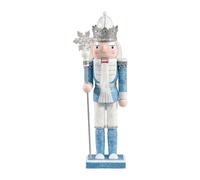 CutitiUU 30CM Christmas Nutcracker Blue Snowflake King | Wooden Nutcracker Puppet Soldier Nut Cracker Ornament,Traditional Nutcracker Puppet Doll for Fireplace Xmas Gift