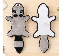 CutitiUU 40x20cm No Stuffing Squeaky Dog Toys Plush Interactive Doggie Long Lasting Chews for Aggressive Chewers Squeaky Dog Toys With Crinkle Paper for Small Medium Large Dogs (Raccoon)