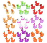 CutitiUU 45 PCS Adorable Vegetable Ducklings Mini Ducks,Unique Design,Glitter Mini Ducks Tiny Plastic Duck,for Dollhouse Decor Accessories Garden Micro Landscape,DIY Crafts, Party Favors