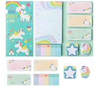 CutitiUU 550 Sheets Unicorn Sticky Notes Set,Cartoon Shape Self-Stick Memo Pads for Kids Students Teachers,I Just Really Like Magic Horse Bundle Writing Memo Pads,Back to School Gifts