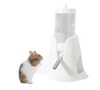 CutitiUU 80 ml Hamster Automatic Drinking Fountain Water Bottle Base Set Single Bowl,Hamster Drinking Bowl,Gerbils Water Dispenser,No Drip Guinea Pig Liquid Jar,Automatic Bottle Dispenser (White, M)