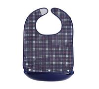 CutitiUU Adult Bib Adult The Eldly Bib Washable Dining Bibs for Elderly Waterproof Adult Eating Bib Reusable Dirty-proof Apron with Pocket for Elderly Senior, Adult 53cm*36cm (Blue)