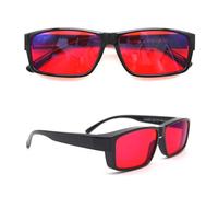 CutitiUU Blue Light Blocking Glasses,TR90 Anti Blue Light Anti Fatigue Goggles,Anti Glare Headache Eyes Strain Glasses,Amber lenses 95% anti-blue light rate,Gaming Glasses,Men Women (Red)