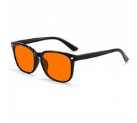CutitiUU Blue Light Blocking Glasses,TR90 Anti Blue Light Anti Fatigue Goggles,Anti Glare Headache Eyes Strain Glasses,Amber lenses 95% anti-blue light rate,Gaming Glasses,Men Women (Round-Orange)