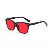 CutitiUU Blue Light Blocking Glasses,TR90 Anti Blue Light Anti Fatigue Goggles,Anti Glare Headache Eyes Strain Glasses,Amber lenses 99% anti-blue light rate,Gaming Glasses,Men Women (Round-Red)