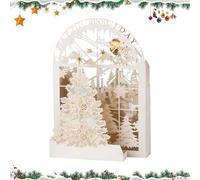 CutitiUU Christmas Greeting Card with Christmas Tree,Christmas 3D Card,three-dimensional greeting card,Christmas Greeting Cards With Envelope,Greeting card:190 * 130mm,envelope:195 * 160mm,White