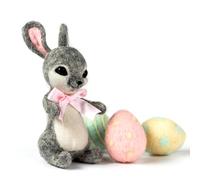 CutitiUU Easter Needle Felting Kit Cute Wool Needle Felting Starter Kit Rabbit Easter Eggs Wool Roving Set for Kids Adults Beginners DIY Craft Lover Felting Project
