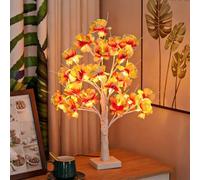 CutitiUU LED White Birch Tree Lights with Simulated Night-Blooming Jasmine Decorative Lamps,LED Tree Lights Tree Lamps for Living Room Cute Night Light for House Christmas Decor,Battery and USB (Pink)