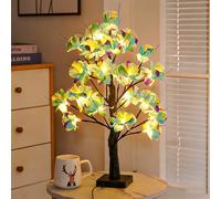 CutitiUU LED White Birch Tree Lights with Simulated Night-Blooming Jasmine Decorative Lamps,LED Tree Lights Tree Lamps for Living Room Cute Night Light for House Christmas Decor,Battery and USB (Blue)