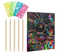 CutitiUU Scratch Art Book for Kids,Children's Colorful Scratch Paper,Rainbow Scratch Paper Art Notebooks,30+ Scratch Stickers,Classroom Prizes,32k Color Scratch Paper Gifts for Girls & Boys