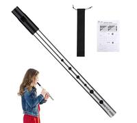CutitiUU Tin Whistle D Authentic Irish Penny Whistle Irish Whistles Flute Key of D,Six-Hole Premium Slide D Tin Whistles with Study Manual Authentic Penny Whi stle D,Beginners (Silver-D)