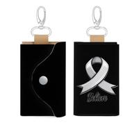 CUTJMDNGH Believe - Brain Cancer Key Wallet Small Keys Holder Organizer Coin Purse Card Bag Pouch for Men Women