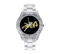 CUTJMDNGH Construction Backhoe Digger Men's Watches Stainless Steel Dress Watch Wristwatch Fashion Accessories