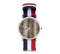CUTJMDNGH Snake Skin Python Pattern Watches for Men Women Quartz Wrist Sport Casual Watch Travel Accessories