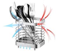 Cutlery Drainer Stainless Steel Kitchen Utensils Holder Size S Cutlery Drainer For Sink Anti-Rust Sink Tidy Cutlery Storage Caddy Rack for Knife Fork Chopsticks Storage