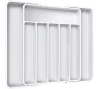Cutlery Drawer Organiser - Expandable Kitchen Drawer Storage Organiser, Adjustable Cutlery Tray, Multipurpose Utensil Organisation for Forks, Knives