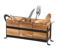 Cutlery Holder For Party,3 Compartments Portable With Handle Elegant Cutlery Organizer For Countertop,Party Utensil Storage Holder | For Restaurant Cafeteria Home Ext