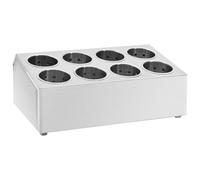 Cutlery Holder Grids Rectangular Stainless Steel Block Multi Sizes vidaXL