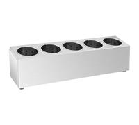 Cutlery Holder Grids Rectangular Stainless Steel Block Multi Sizes vidaXL