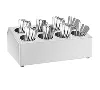 Cutlery Holder Stainless Steel 50.5x30.5x20cm 8-Grid w/3pcs Removable Inserts