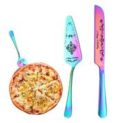 Cutlery Serving Cutlery, Cake Serving Set - Cake Cutter and Serving Spatula | Elegant Engraved Thickened Cake Cutter and Spatula for Birthday, Baby Shower