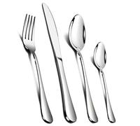 Cutlery Set, 32 Piece Stainless Steel Flatware Silverware Set with Dinner Knife Spoon Fork, Service for 8 - Mirror Finish and Dishwasher Safe