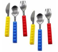 Cutlery Set 3Pcs Set Silicone Stainless Steel Portable Travel Cutlery Fork Picnic Dinnerware 2Set