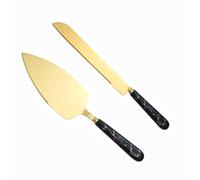Cutlery Set Ceramic Handle Stainless Steel Knife Shovel Cake Server Gift Box 2 Piece Set Creative Baking Tools Cheese Knife Butter Knife Cake Shovel Pizza Shovel