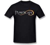CUTLERY SUIT Losnger Men's Runescape Logo On White T Shirt Black M