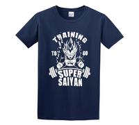 CUTLERY SUIT Men's Black Training to Go Super Saiyan Logo T-Shirt Navy L