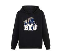CUTLERY SUIT Men's Unisex Sweatshirt AnoBrigham Young University Byu The Y Cougars Hooded with Drawstring Pockets M Black
