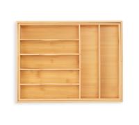 Cutlery tray Bamboo Drawer Insert Kitchen Utensil Caddy 1.7 kg 7 compartments